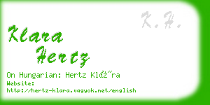 klara hertz business card